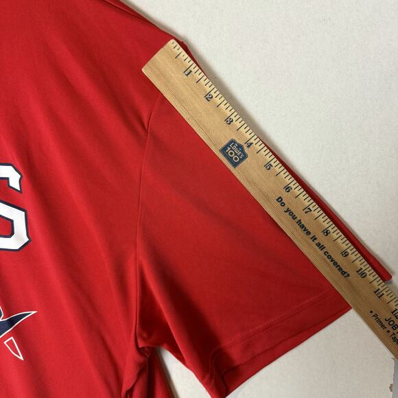 Sport-Tek Texas Rangers T-Shirt Mens 2XL Red Wordmark Short Sleeve Crew Neck - Picture 8 of 11